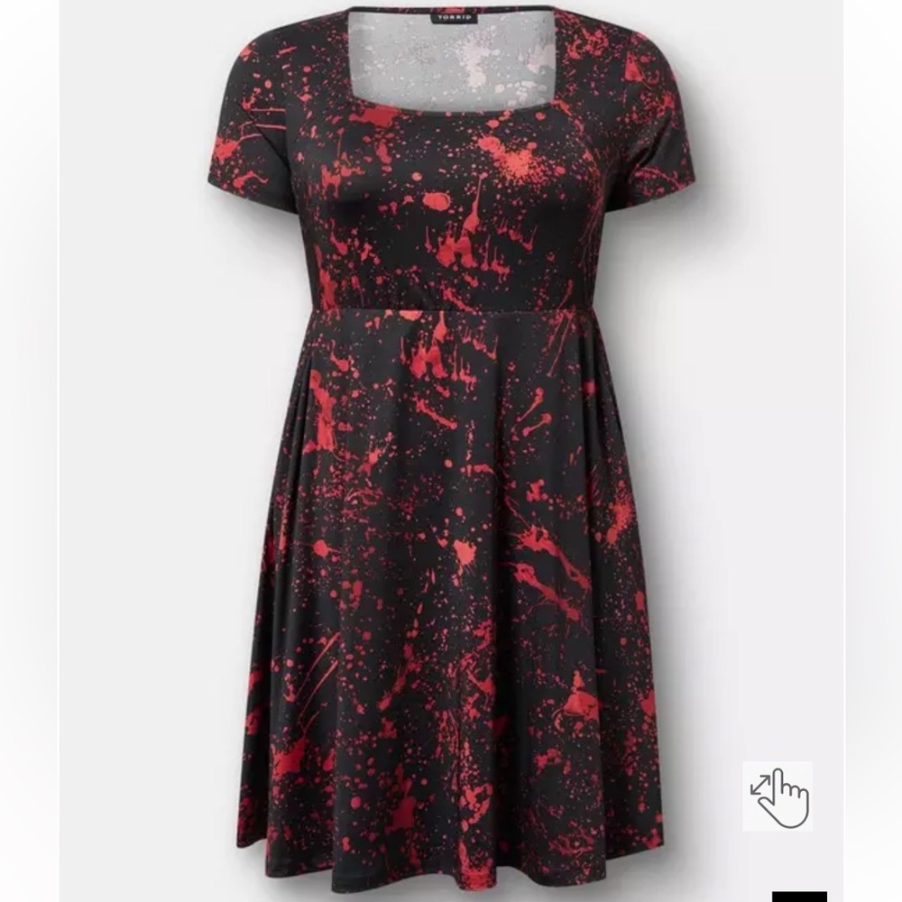 Torrid Goth Halloween Blood Splatter A-Line Dress